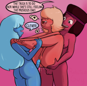Padparadscha RelatedGuy Ruby_(Steven_Universe) Sapphire_(Steven_Universe) Steven_Universe // 1280x1276 // 730.1KB // png