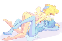 Blue_Pearl Steven_Universe yellow_Pearl // 800x534 // 196.4KB // png