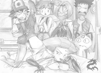 Ash_Ketchum Brock James Jessie Master_Of_Puppets Meowth_(Pokémon) Misty Pokemon Team_Rocket // 900x649 // 328.3KB // jpg