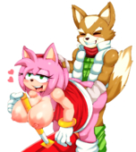 Adventures_of_Sonic_the_Hedgehog Amy_Rose Crossover Star_Fox Star_Fox_(series) matospectoru // 1000x1117 // 1.5MB // png