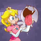 Boo Princess_Peach Super_Mario_Bros misconawry // 1200x1200 // 782.3KB // png