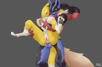 Crossover Digimon DragonTherapist Lucario_(Pokémon) Pokemon Renamon // 1280x849 // 87.4KB // jpg