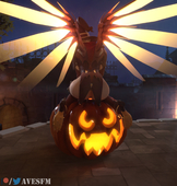 3D AveSfm Blender Mercy Overwatch halloween // 1858x1950 // 10.4MB // png