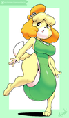 Animal_Crossing Isabelle argento // 1560x2640 // 812.6KB // png