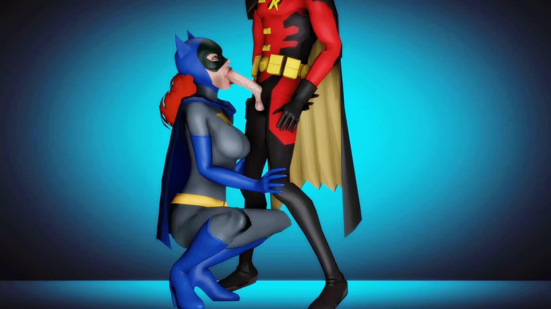 3D Animated Batgirl Batman_(Series) DC_Comics Robin Source_Filmmaker Trajan // 1920x1080 // 635.2KB // webm