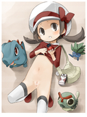 Caterpie Kotone_(Pokemon) Lyra_(Pokemon) Oddish Pokemon Totodile akaume // 420x560 // 185.0KB // jpg