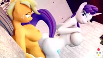 3D Animated Applejack Hentype My_Little_Pony_Friendship_Is_Magic Rarity Sound // 960x540 // 3.5MB // webm