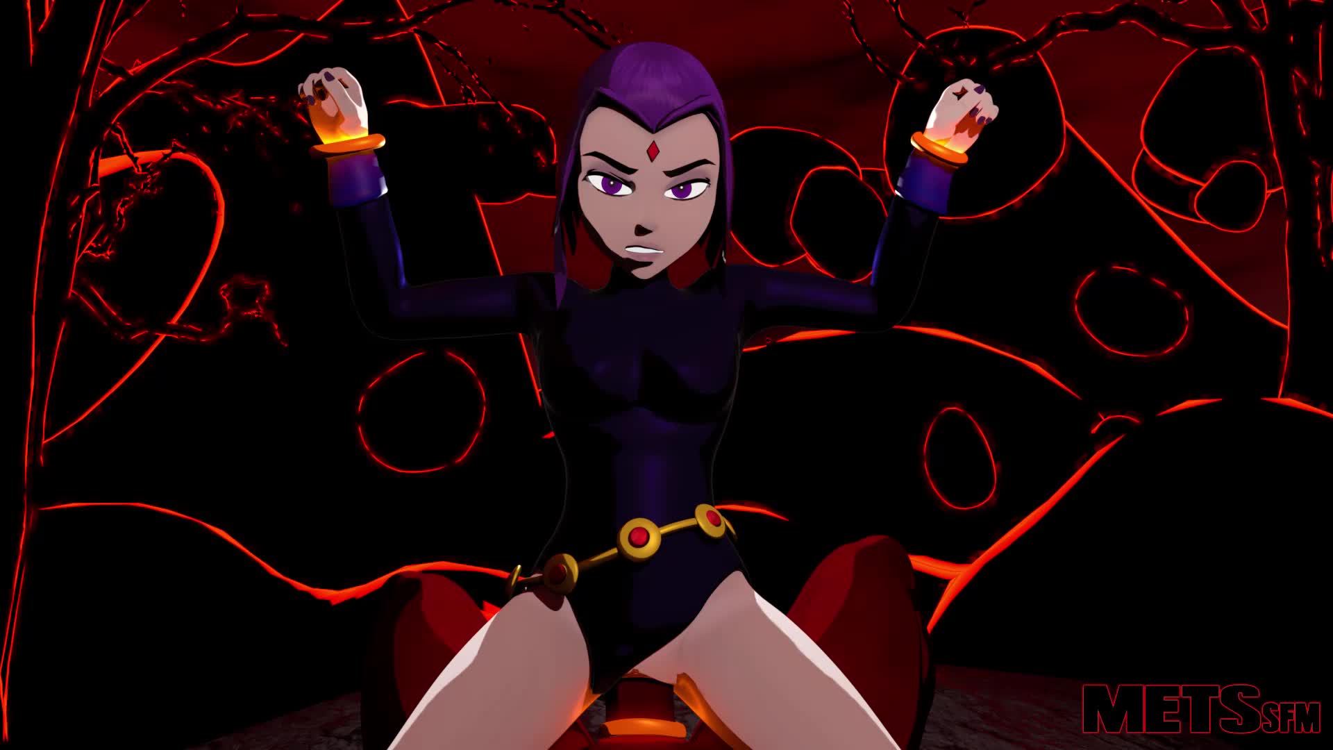 3D Animated Blender Metssfm Raven Teen_Titans // 1x1 // 14.3MB // mp4