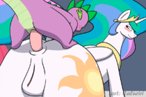 Animated Caluriri My_Little_Pony_Friendship_Is_Magic Princess_Celestia Spike_(MLP) // 1200x792 // 279.8KB // gif