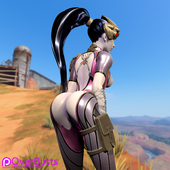 3D Blender OverButts Overwatch Widowmaker // 4096x4096 // 3.7MB // jpg