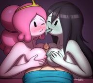 Adventure_Time Marceline_the_Vampire_Queen Princess_Bubblegum cubbychambers // 1280x1132 // 1.3MB // png
