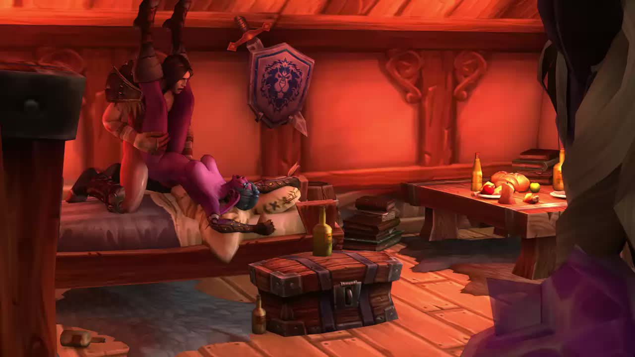 3D Animated Human_(World_of_Warcraft) Night_Elf Rexxcraft World_of_Warcraft // 1280x720 // 81.3KB // webm