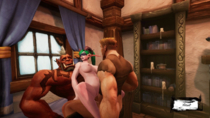 Animated Human Night_Elf Orc World_of_Warcraft // 854x480 // 9.3MB // gif