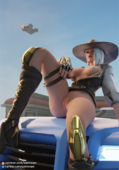 3D Ashe_(Overwatch) Blender Overwatch yakinowo // 691x990 // 820.1KB // png