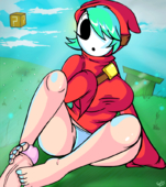 Animated Rule_63 Shy_Guy Super_Mario_Bros froggywithfries shygal // 800x900 // 1.2MB // gif