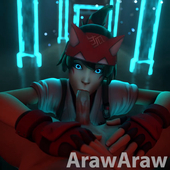3D Animated ArawAraw Blender Kiriko Overwatch Sound // 852x852, 24s // 9.2MB // mp4