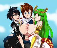 Bayonetta Bayonetta_(Game) Bayonetta_2 Crossover Kid_Icarus Palutena Pitt Super_Smash_Bros. thehumancopier // 1280x1090 // 349.3KB // jpg