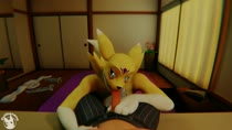 3D Animated Blender Digimon Renamon evilbanana // 1920x1080 // 11.6MB // webm