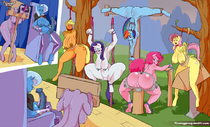 Applejack Creamy_Gravy Fluttershy My_Little_Pony_Friendship_Is_Magic Pinkie_Pie Rarity Trixie_Lulamoon Twilight_Sparkle Wes // 1280x774 // 361.3KB // jpg