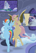 Flutterbat Fluttershy My_Little_Pony_Friendship_Is_Magic Rainbow_Dash uncle-loko // 753x1111 // 584.4KB // png