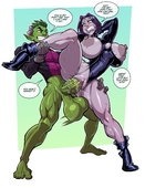 Beast_Boy DC_Comics Fontez Raven Teen_Titans // 2975x3850 // 900.0KB // jpg