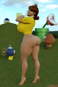 3D Princess_Daisy Super_Mario_Bros Thefoxxx // 900x1350 // 325.7KB // jpg