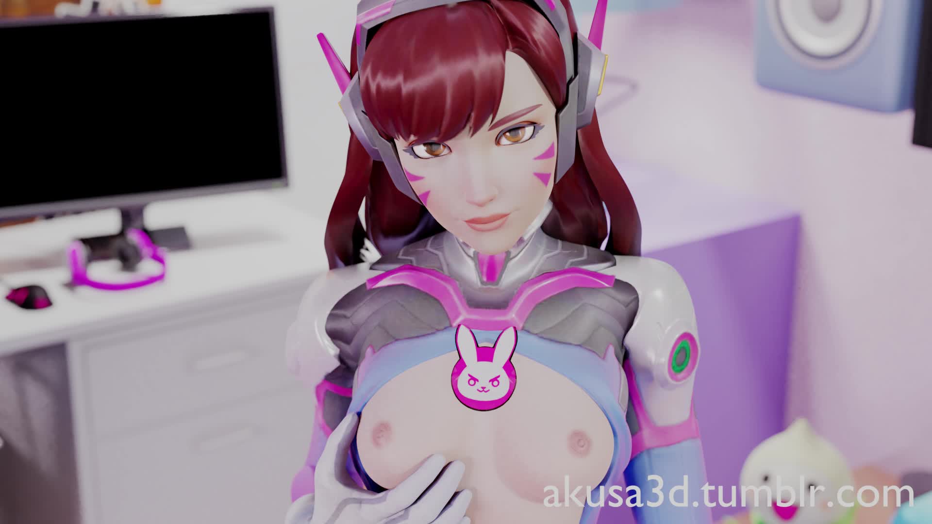 3D Akusa3D Animated Blender D.Va Overwatch // 1920x1080 // 2.0MB // webm