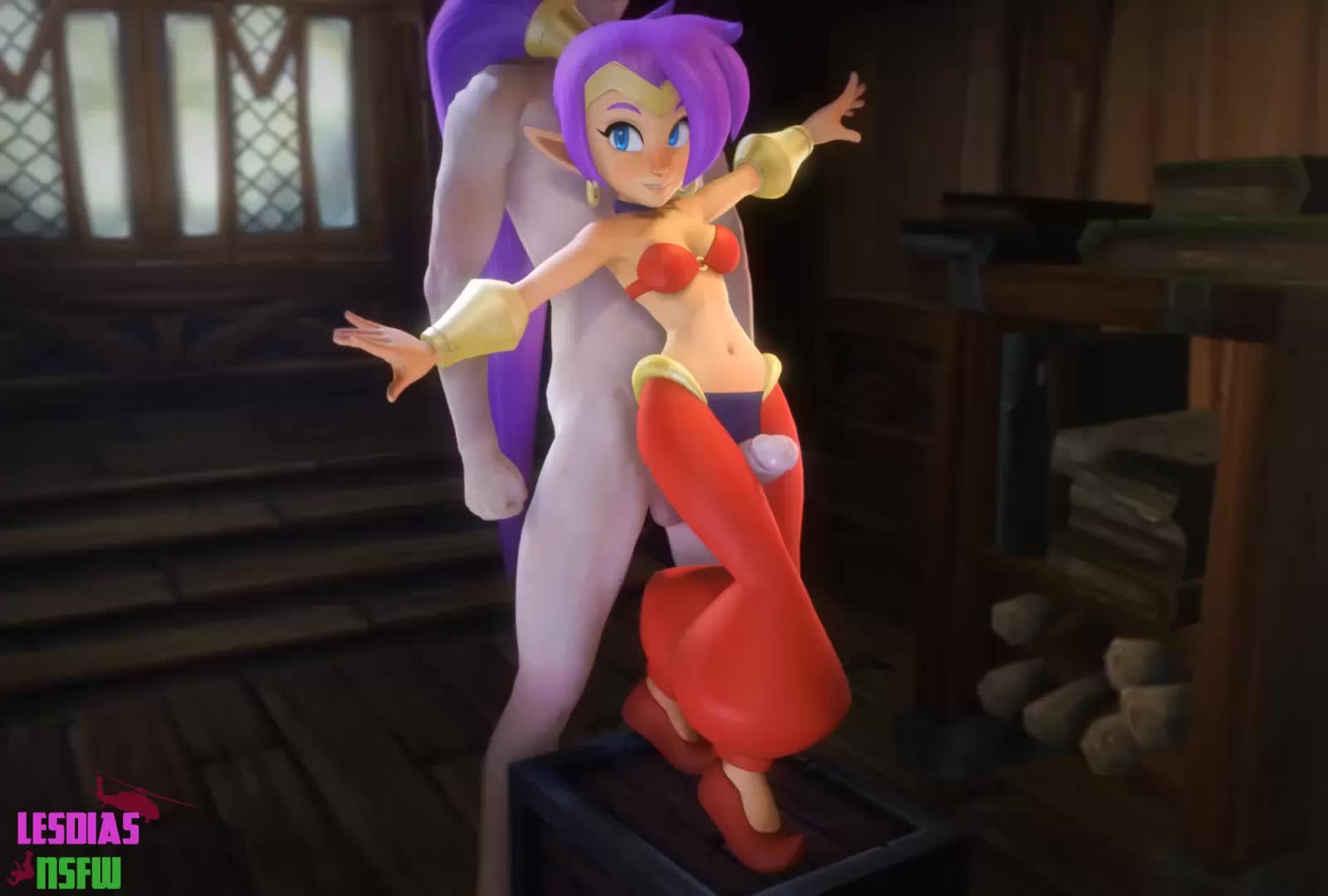 3D Animated Lesdias Shantae Shantae_(Game) Source_Filmmaker // 1600x1080 // 1.8MB // webm