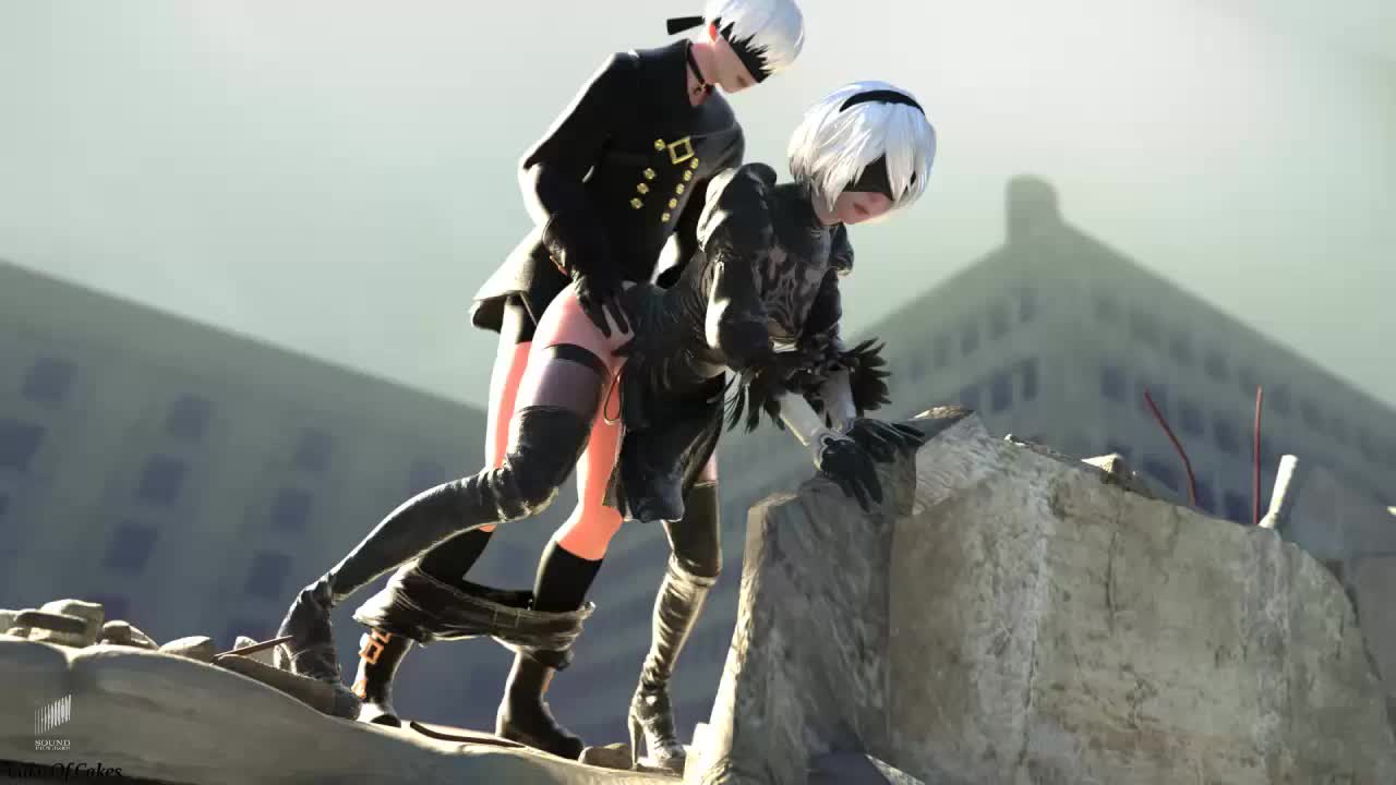3D Android_2B Android_9S Animated Blender Nier_Automata Sound SoundPictures cakeofcakes // 1280x720 // 9.2MB // webm