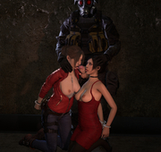 Ada_Wong Claire_Redfield HUNK Resident_Evil Resident_Evil_2_Remake // 1498x1417 // 1.4MB // jpg