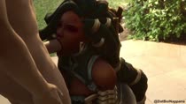 3D Animated Imani_(Paladins) Paladins nappana // 1920x1080 // 3.3MB // webm