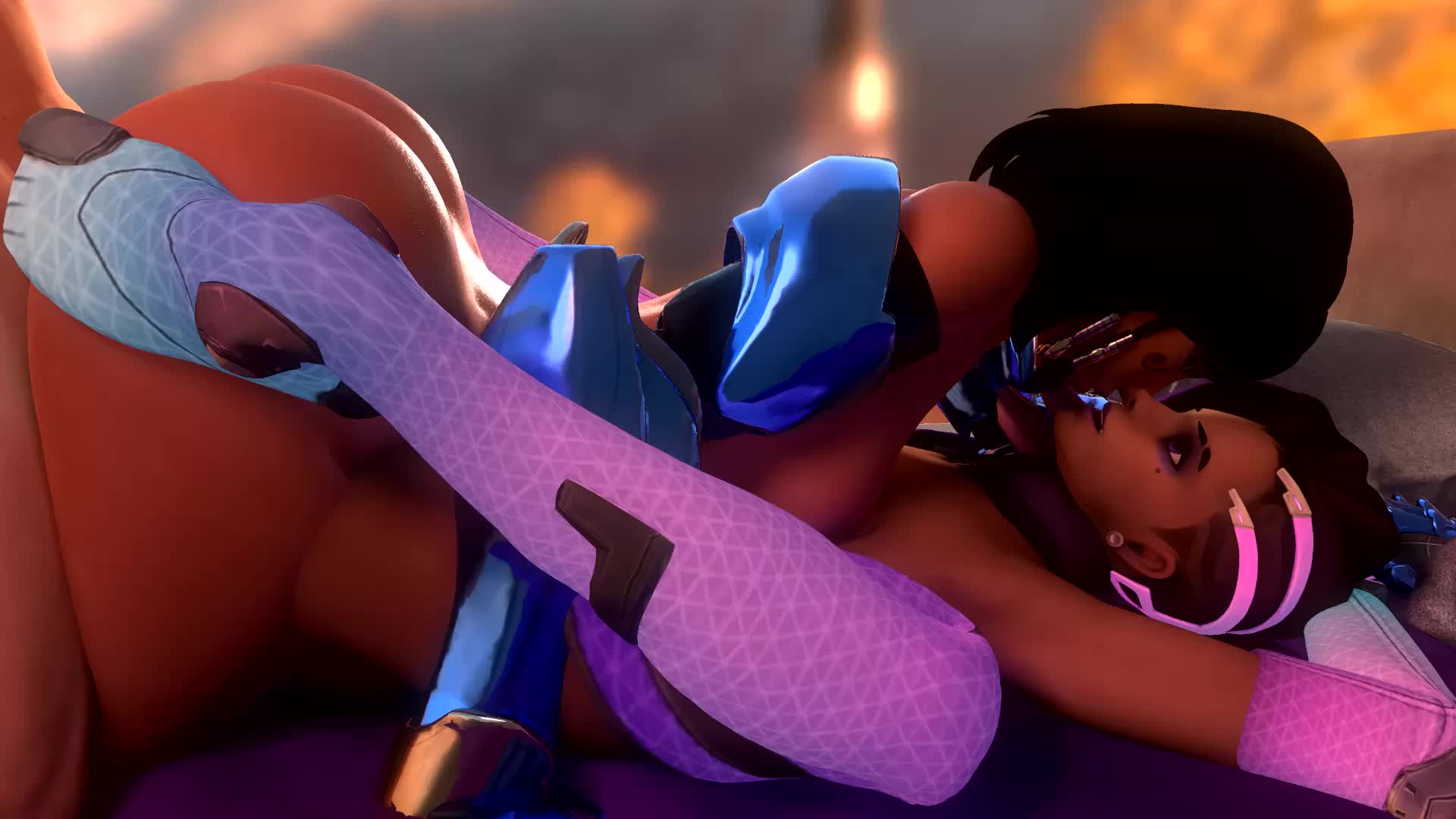 3D Animated Blender Overwatch Pharah Sombra arhoangel // 1920x1080 // 5.1MB // webm