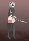 Android_2B Nier Nier_Automata sarukaiwolf // 1214x1689 // 1.6MB // png