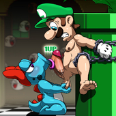 Birdo Luigi No_One_(artist) Super_Mario_Bros // 1080x1080 // 298.1KB // jpg