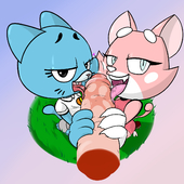 Crossover Nicole_Watterson Shima_Luan The_Amazing_World_of_Gumball // 1250x1250 // 372.2KB // png