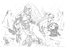 Cyclops Marvel_Comics Pixie X-23 X-Men k.veira // 877x638 // 277.5KB // jpg