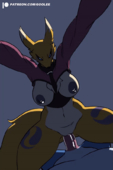 Animated Digimon Renamon goolee // 600x901 // 1.2MB // gif