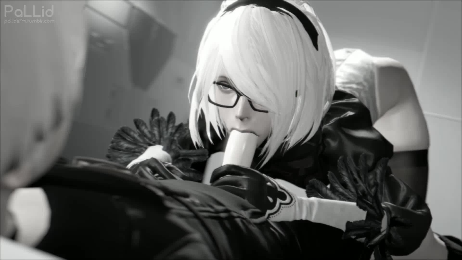 3D Android_2B Android_9S Animated Nier_Automata Smolsociety Sound Source_Filmmaker pallidsfm // 1920x1080 // 3.6MB // webm