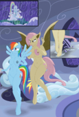 Animated Flutterbat Fluttershy My_Little_Pony_Friendship_Is_Magic Rainbow_Dash uncle-loko // 753x1111 // 213.9KB // gif