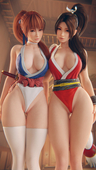 3D Blender Dead_or_Alive Kasumi King_of_Fighters Mai_Shiranui arhoangel // 2160x3840 // 696.3KB // jpg