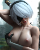 3D Android_2B Nier Nier_Automata z0h // 3072x3840 // 9.7MB // png