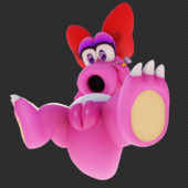 3D Birdo Super_Mario_Bros exed_eyes // 935x935 // 742.5KB // png