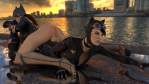 3D Barbara_Gordon Batgirl Batman_(Series) Catwoman DC_Comics PremLandio Selina_Kyle // 1280x720 // 1.6MB // png