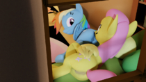 3D Blender Fluttershy My_Little_Pony_Friendship_Is_Magic Rainbow_Dash cumcomet // 1280x720 // 830.6KB // png