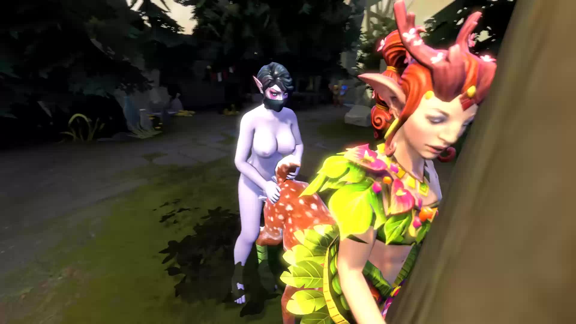 3D Animated DOTA_2 Enchantress Templar_Assassin coot27 // 1920x1080 // 2.0MB // webm