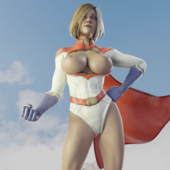 3D Blender DC_Comics Injustice_2 Power_Girl emberstock // 3000x3000 // 4.0MB // png