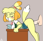 Animal_Crossing Animated Ink Isabelle // 500x470 // 312.6KB // gif