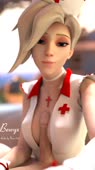 3D Animated Blender Mercy Overwatch Sound bewyx // 1080x1920 // 1.6MB // webm