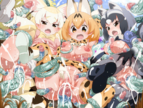 Common_Raccoon Fennec Kemono_Friends Serval // 798x600 // 165.2KB // jpg