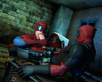 3D Deadpool_(Comics) KillyStein Marvel_Comics Spider-Man_(Series) // 2500x2000 // 3.0MB // jpg